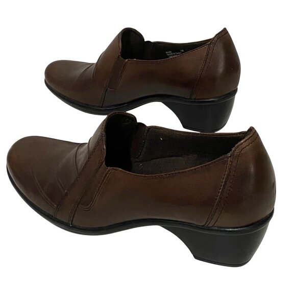 Clarks Partridge Slip On Shoe Womens Size 10 Brown Dark Academia Preppy Business - Picture 4 of 9